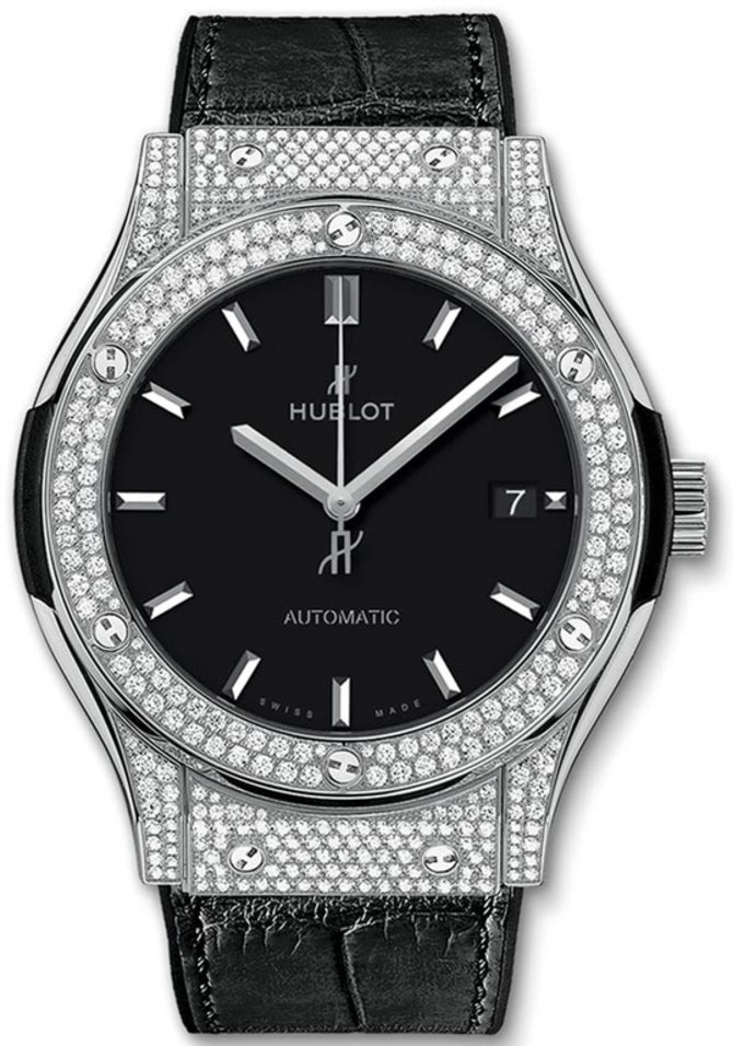 Hublot 542.NX.1171.LR.1704 Classic Fusion Titanium Pave