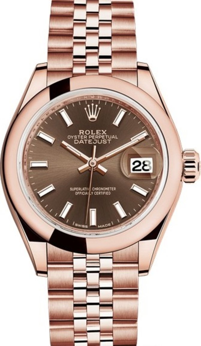 Rolex 279165-0008 Datejust Ladies 28 mm Everose Gold  - фото 1
