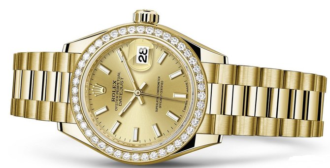 Rolex 279138rbr-0014 Datejust Ladies 28 mm Yelow Gold  - фото 2