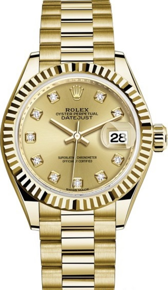 Rolex 279178-0017 Datejust Ladies 28 mm Yelow Gold  - фото 1