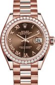 Rolex Datejust Ladies 279135rbr-0016 28 mm Everose Gold 