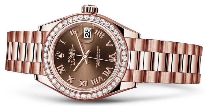 Rolex 279135rbr-0016 Datejust Ladies 28 mm Everose Gold  - фото 2