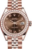 Rolex Datejust Ladies 279135rbr-0012 28 mm Everose Gold 