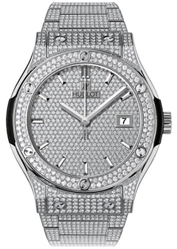 Hublot 542.NX.9010.NX.3704 Classic Fusion Titanium Full Pave