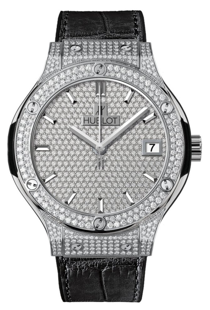 Hublot 565.NX.9010.LR.1704 Classic Fusion Titanium Full Pave