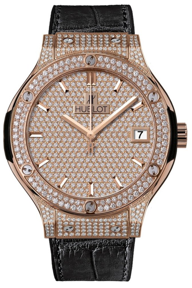 Hublot 565.OX.9010.LR.1704 Classic Fusion King Gold Full Pave