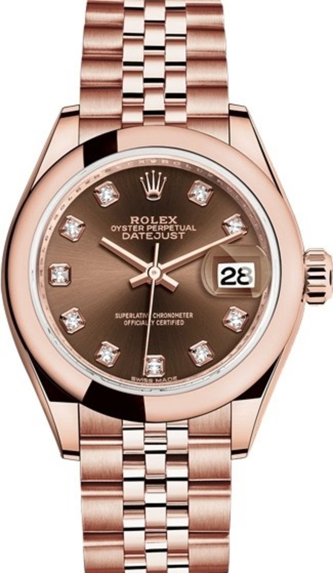 Rolex 279165-0016 Datejust Ladies 28 mm Everose Gold  - фото 1