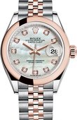 Rolex Datejust Ladies 279161-0013 28 mm Steel and Everose Gold