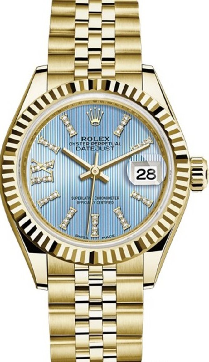 Rolex 279178-0010 Datejust Ladies 28 mm Yelow Gold  - фото 1