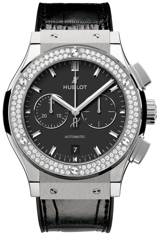 521.NX.1171.LR.1104 Hublot Chronograph Titanium Diamonds Classic Fusion