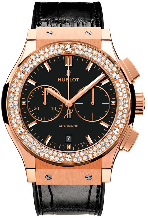 521.OX.1181.LR.1104 Hublot Chronograph King Gold Diamond Classic Fusion