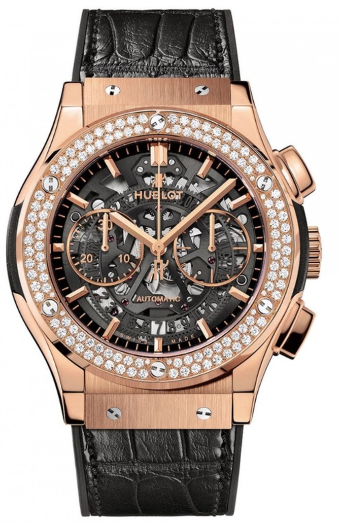 Hublot 525.OX.0180.LR.1104 Classic Fusion Chronograph King Gold Diamond - фото 1