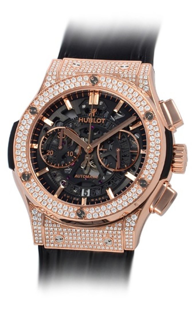 Hublot 525.OX.0180.LR.1704 Classic Fusion Chronograph King Gold Pave - фото 1