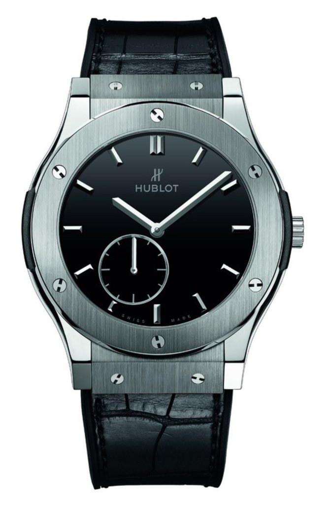 Hublot 545.NX.1270.LR Classic Fusion Ultra-Thin Titanium Black Shiny Dial - фото 1