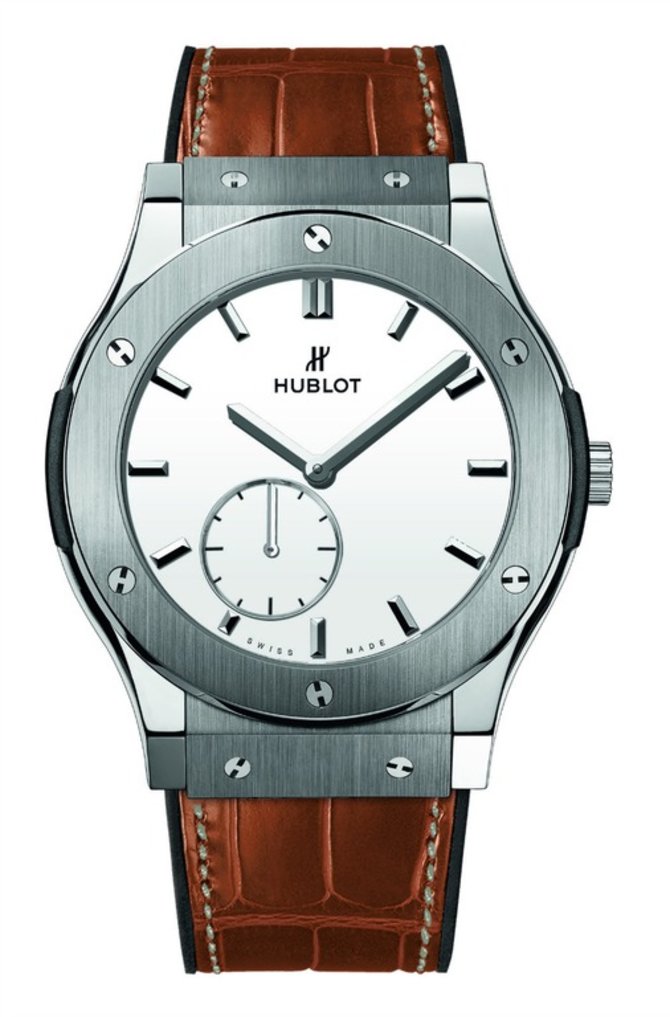 Hublot 545.NX.2210.LR Classic Fusion Ultra-Thin Titanium White Shiny Dial - фото 1