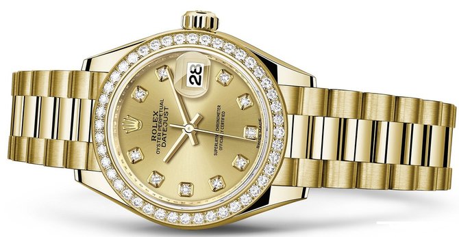 Rolex 279138rbr-0023 Datejust Ladies  28 mm Yelow Gold  - фото 2