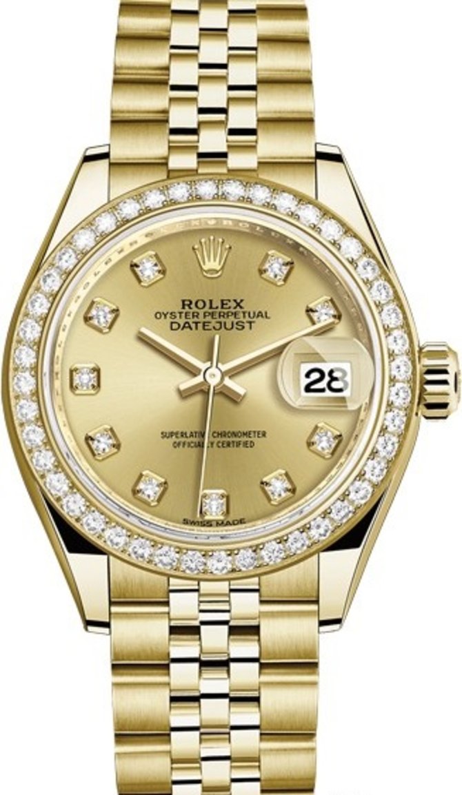 Rolex 279138rbr-0024 Datejust Ladies  28 mm Yelow Gold  - фото 1