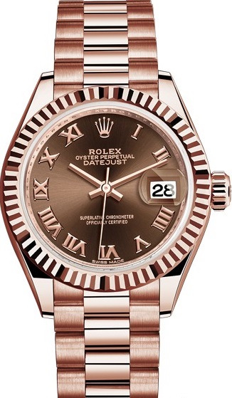 279175-0014 Rolex 28 mm Everose Gold  Datejust Ladies