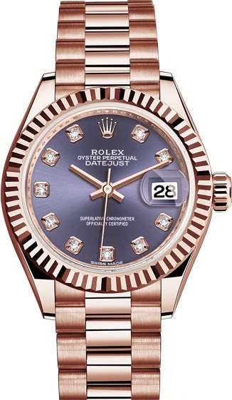 279175-0019 Rolex 28 mm Everose Gold  Datejust Ladies