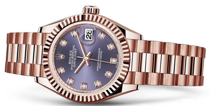 Rolex 279175-0019 Datejust Ladies 28 mm Everose Gold  - фото 2