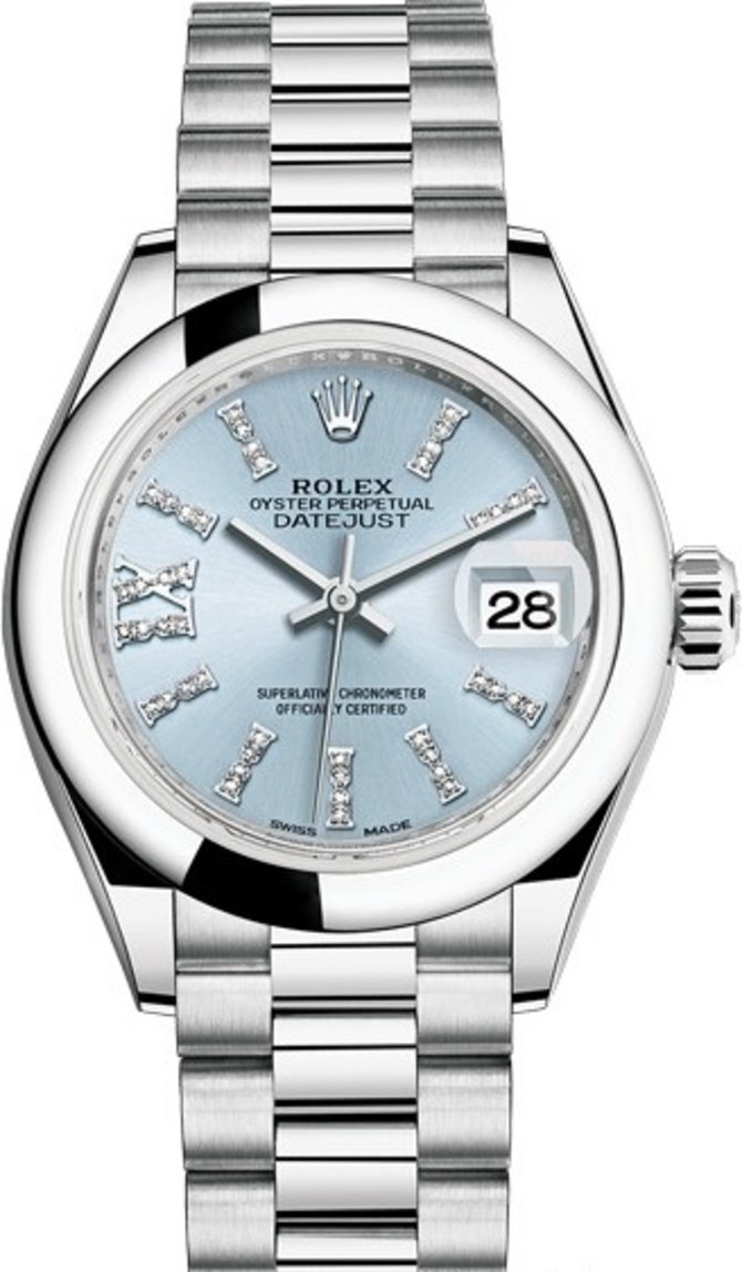 Rolex 279166-0002 Datejust Ladies 28 mm Platinum - фото 1