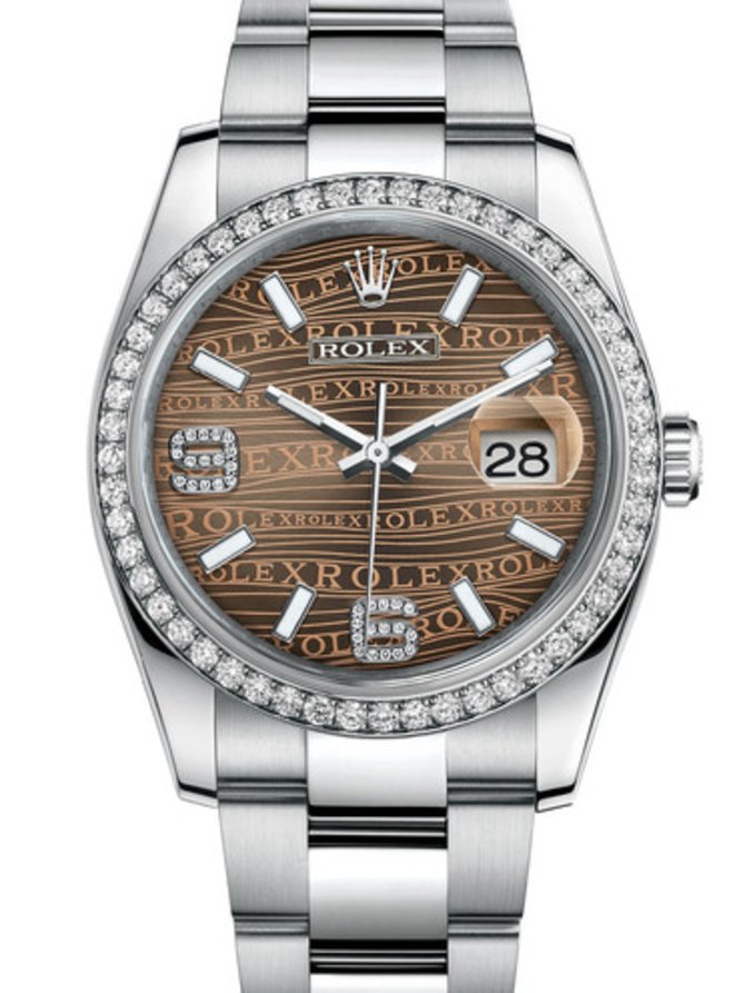 Rolex 116244-0037 Datejust Steel and White Gold Pink Waves Diamond Dial - фото 1