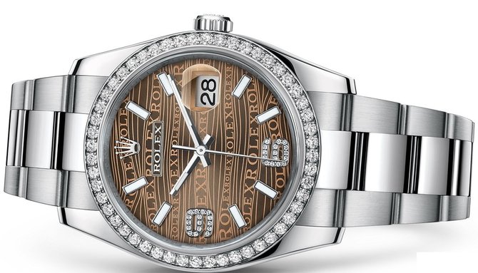 Rolex 116244-0037 Datejust Steel and White Gold Pink Waves Diamond Dial - фото 2