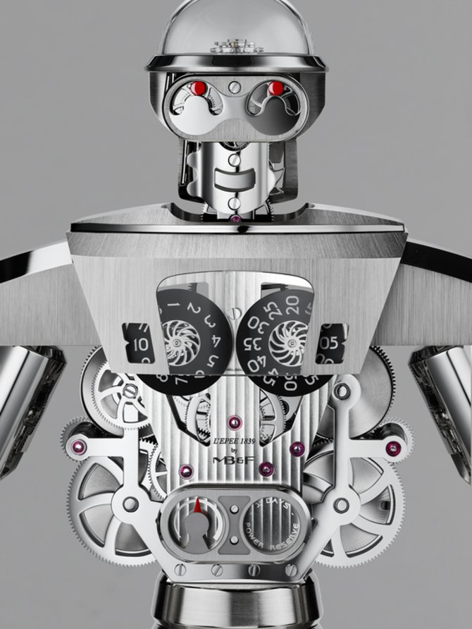 MB&F 50.6803/104 Perfomance Art Balthazar Silver Robot Clock - фото 2