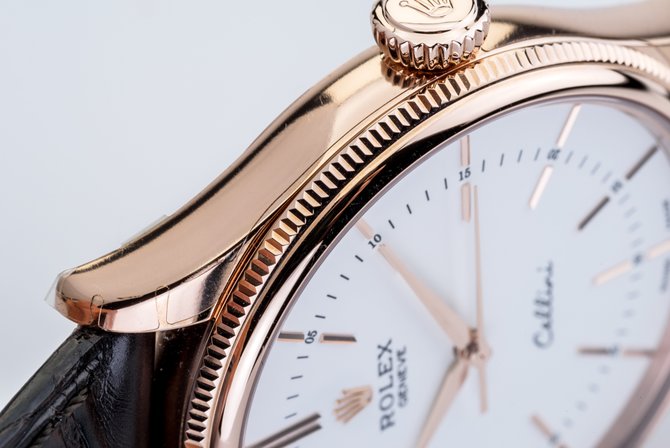 Rolex 50505 white lacquer dial Cellini Time Everose Gold - фото 18