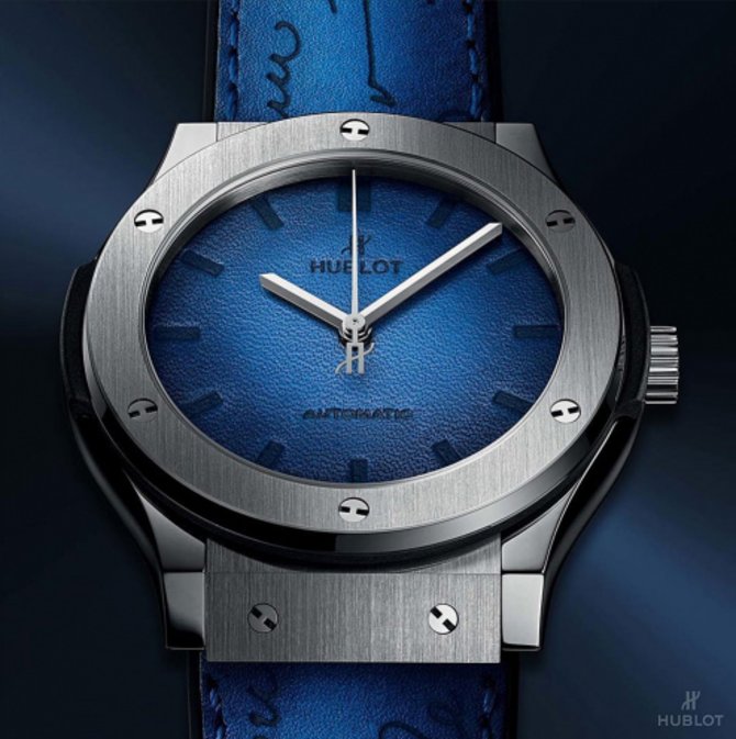 Hublot 511.NX.050B.VR.BER16 Classic Fusion Berluti Scritto Blue - фото 2