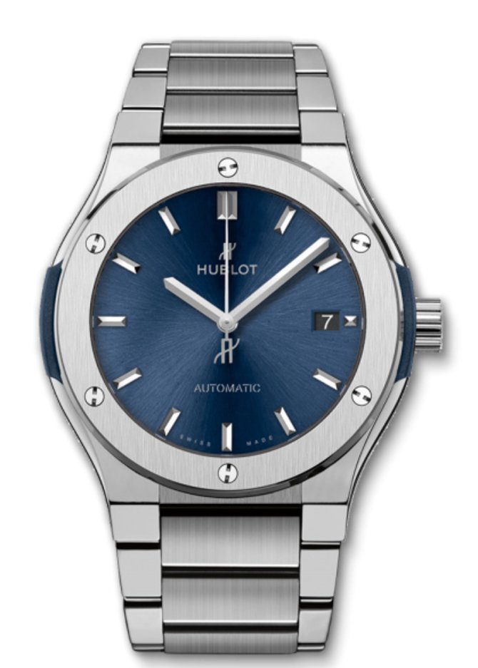 Hublot 510.NX.7170.NX Classic Fusion Bracelet Blue Titanium - фото 1