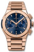 Hublot Classic Fusion 520.OX.7180.OX Chronograph Blue Bracelet King Gold
