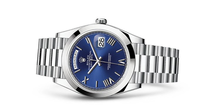Rolex 228206 Blue Day-Date Platinum - фото 2