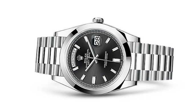 Rolex 228206 Black set with diamonds Day-Date 40 mm Platinum - фото 2