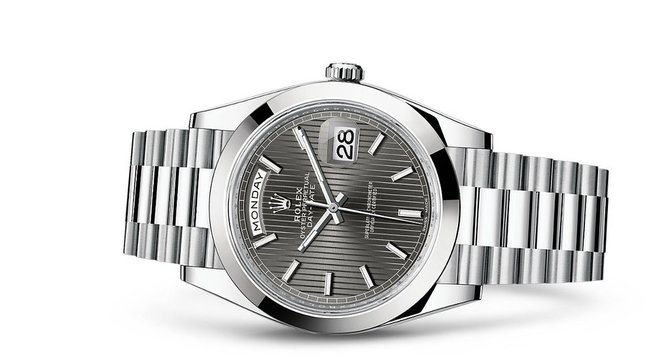 Rolex 228206 Dark rhodium stripe motif Day-Date 40 mm Platinum - фото 2