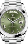 Rolex Day-Date 228206 Olive green 40 mm Platinum