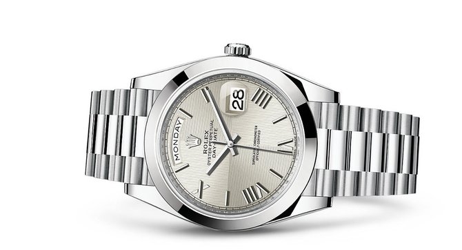 Rolex 228206 Silver quadrant motif Day-Date 40 mm Platinum - фото 2