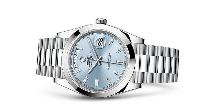 Rolex 228206 Ice blue set with diamonds Day-Date 40 mm Platinum - фото 2