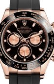 Rolex Daytona 116515LN Black and pink Everose gold Black Cerachrom Oysterflex