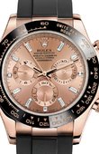 Rolex Daytona 116515LN Pink Everose gold Black Cerachrom Oysterflex