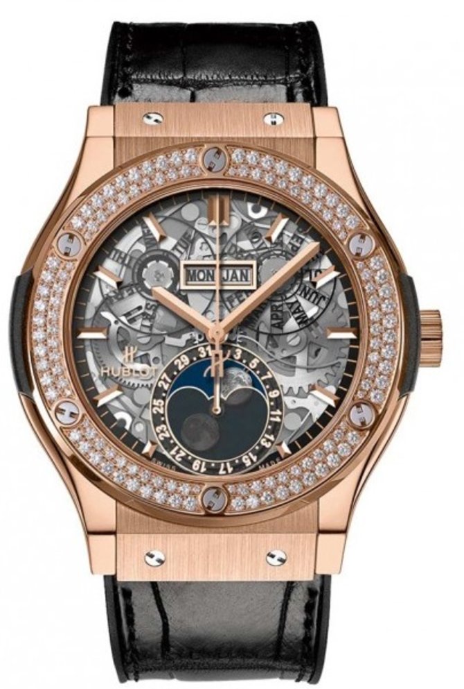 Hublot 517.OX.0180.LR.1104 Classic Fusion Aerofusion Moonphase King Gold