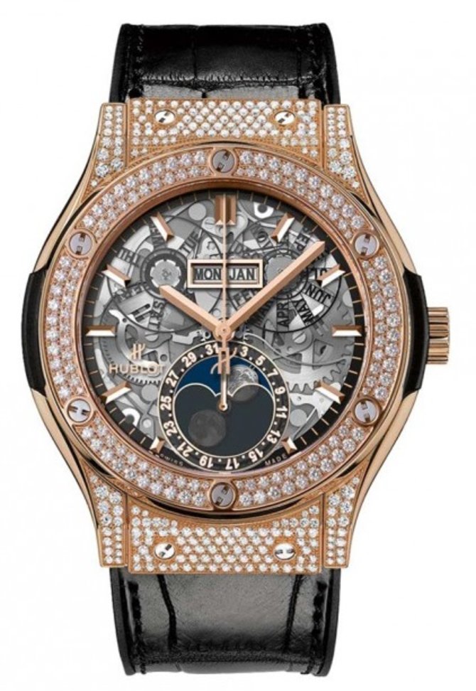 Hublot 547.OX.0180.LR.1704 Classic Fusion Aerofusion Moonphase King Gold