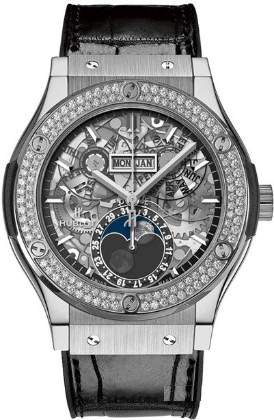 547.NX.0170.LR.1104 Hublot Aerofusion Moonphase Titanium Classic Fusion