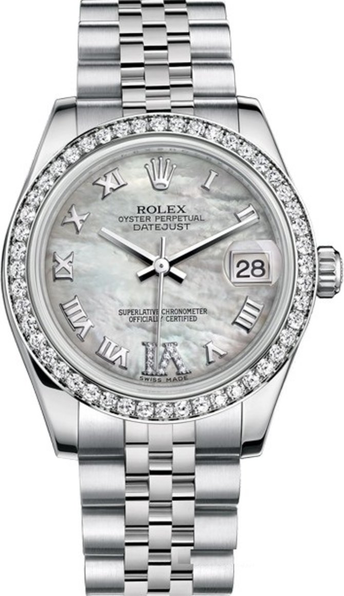 Rolex 178384-0040 Datejust Ladies 31mm White Gold