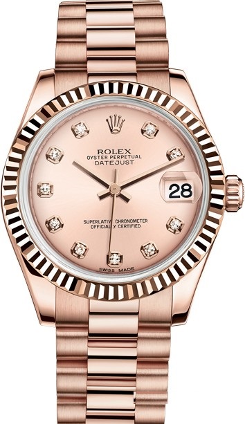 178275f-0008 Rolex Everose Gold Datejust Ladies