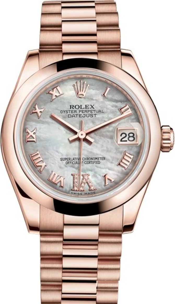 Rolex 178245f-0034 Datejust Ladies Everose Gold