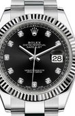 Rolex Часы Rolex Datejust 126334 Black Set With Diamonds 41 White Rolesor