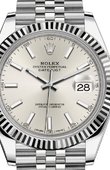 Rolex Datejust 126334 Silver Datejust 41 White Rolesor Jubilee
