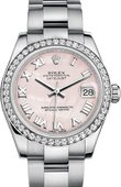 Rolex Часы Rolex Datejust Ladies 178384-0068 31 mm Steel and White Gold