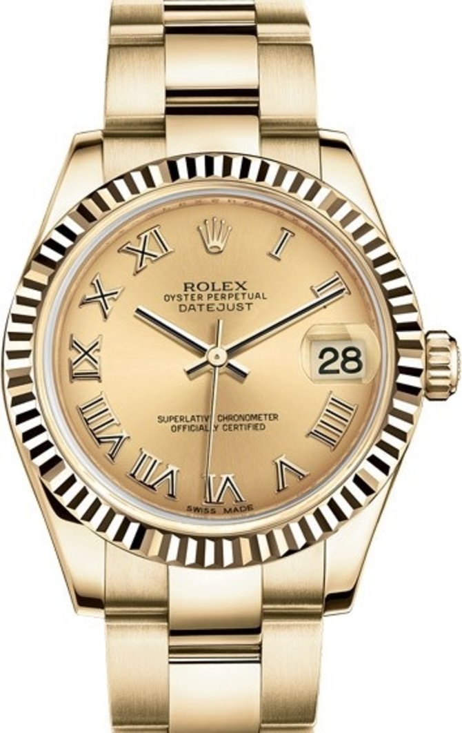 Rolex 178278-0115 Datejust Ladies Datejust 31 mm Yellow Gold